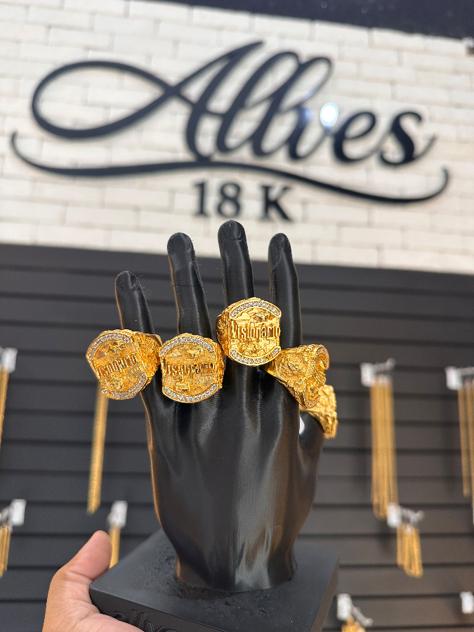 Dedeira Visionário Banhada a Ouro 18k